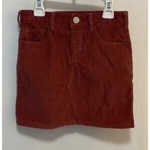 Old Navy Dusty Red Corduroy Adjustable Waist Skirt Size 5T